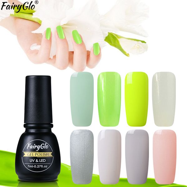 

fairyglo 7ml light color nail polish semi permanent polish gellak soak-off hybrid lacquer varnish gelpolish lucky primer ink