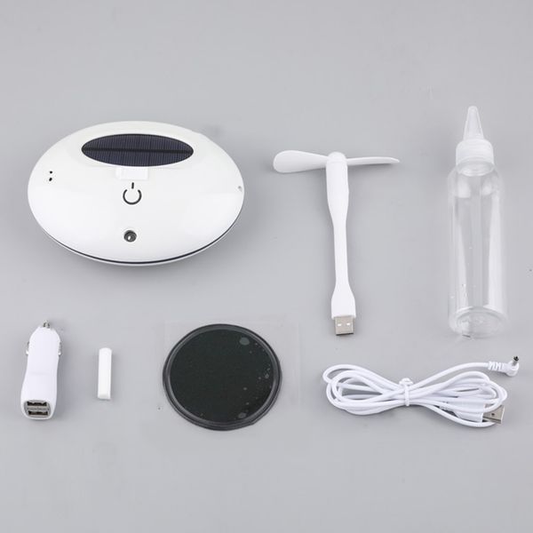 

solar power with usb fan deodorization fresher mini anion sterilization office electric humidifier car air purifier remove odors