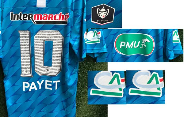 

2020 coupe de france payet kamara rongier alvaro with all sponsor maillot