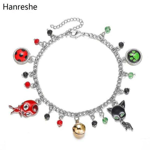 

мультфильм черный кот смазливая браслет животных ювелирных изделий циркон сплава эмали плетеный браслет подарков девушка детские аксессуары, Golden;silver