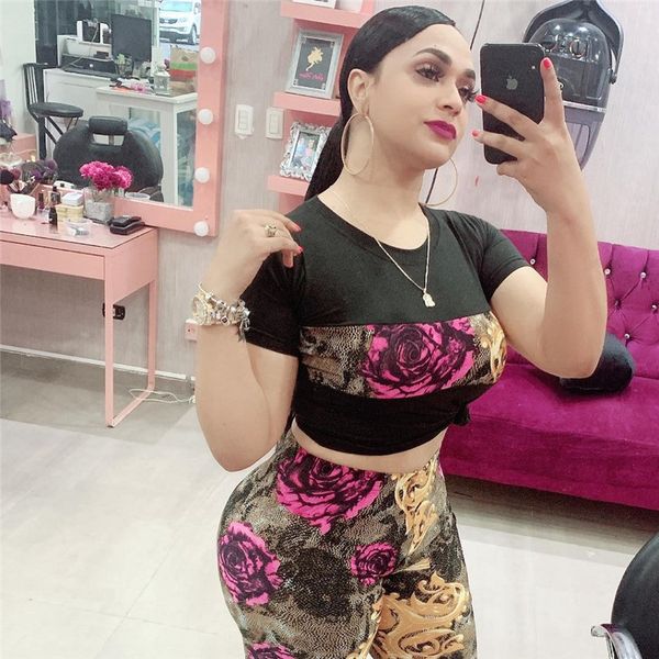 

Floral Print Womens 2pc Sets Summer Short Sleeve Two Piece Pants Fashion Designer Casual Womens Clothing