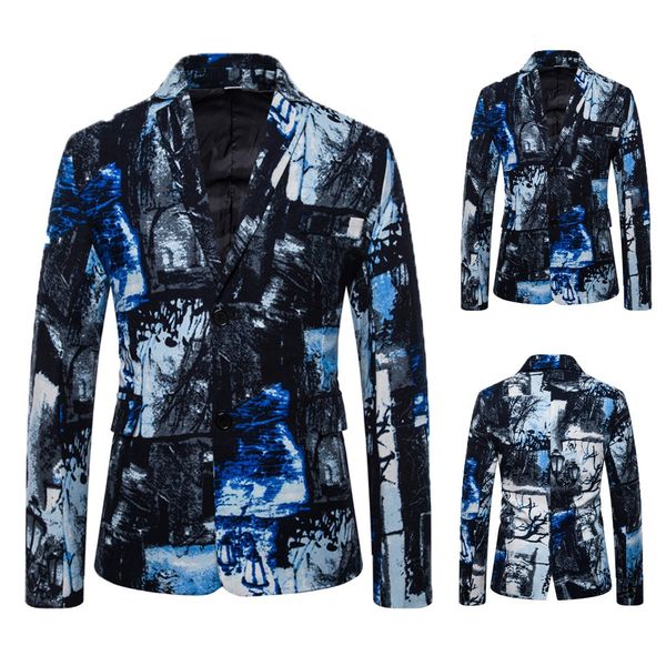 

jaycosin mens suits with print brand navy blue mens floral designs slim fit suit jacket men wedding dropshipping sale, Black;brown