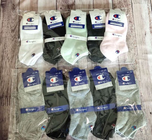 

summer men women champions socks cotton ankle short stocking basketball football sock fashion casual sports boat socks with tag c61305