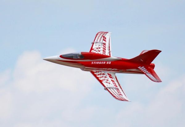 

electric rc aeroplane stinger jet fighter powered by 90mm edf pnp version