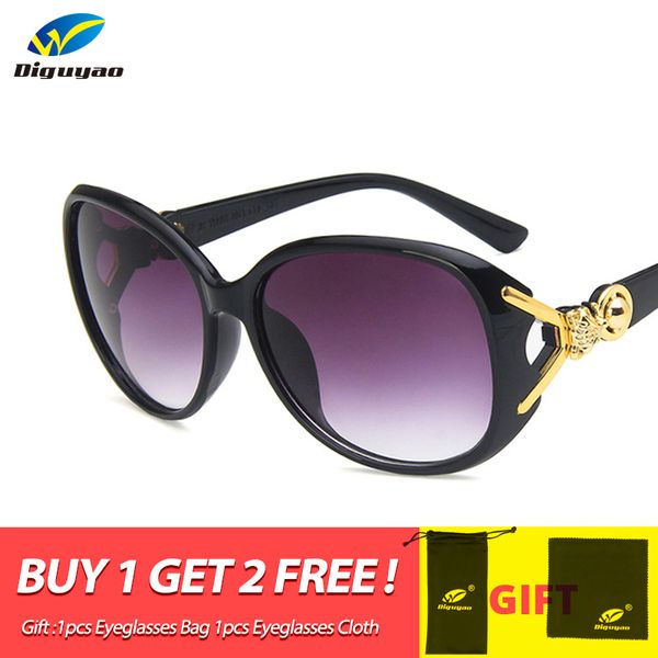 

diguyao new fashion women sunglasses round sun glasses large frame uv400 glasses goggle eyeglasses, White;black