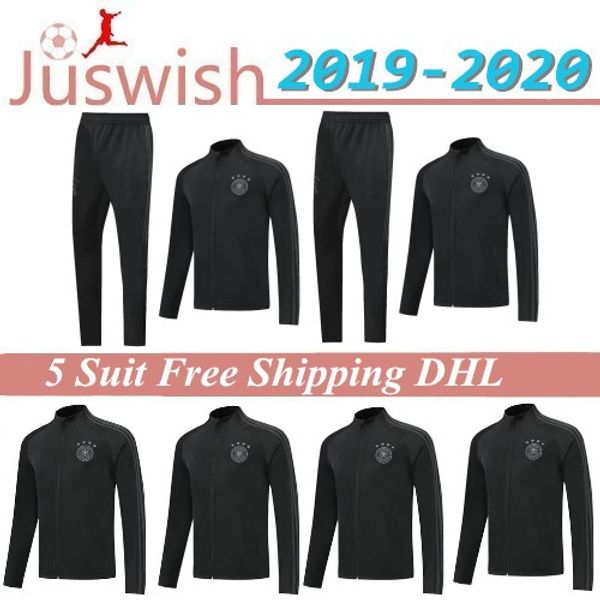 

19 20 germany green windbreaker coat sane 2020 european nations cup deutschland reus football kits werner havertz long sleeve zipper hoodies, Black;red