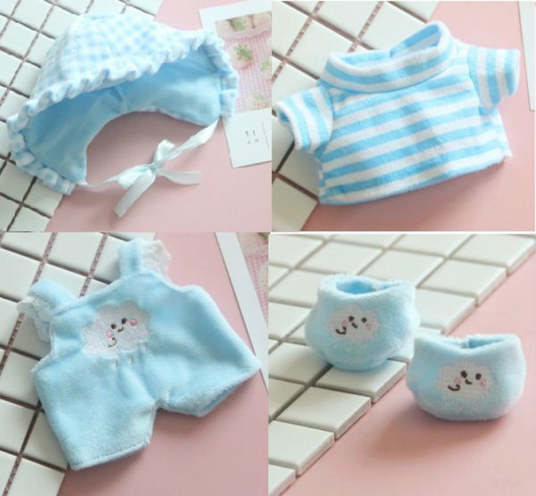 

mykpopkpop dolls clothes accessoires- blue 4pcs set for 20cm dollswithout doll kpop fans collection sa19122002 pet supplies