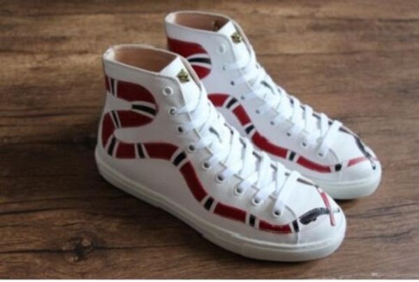 

new5 latest2 дизайнер high-top женщин вскользь ботинки из натуральной кожи металла тайгер снейк сердитый кот кроссовок для мужчин, Black