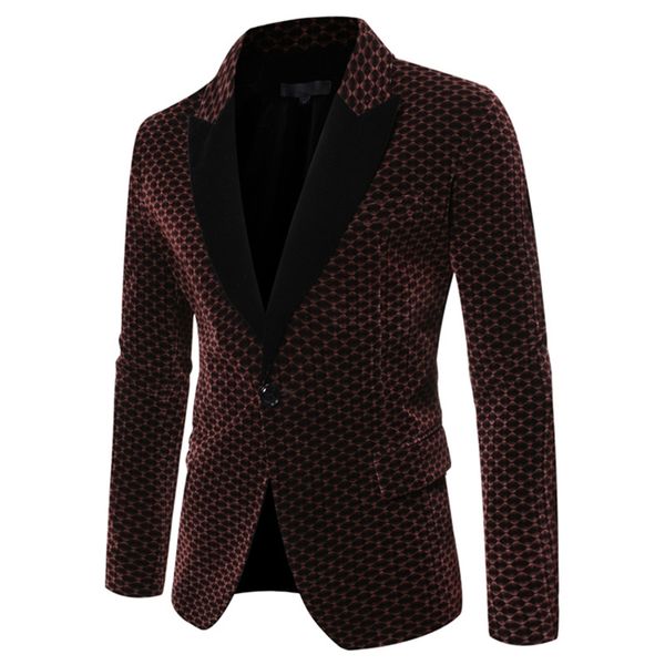 

fashion slim fit single button suit jacket men 2019 autumn winter corduroy blazer men business casual tuxedo blazer masculino, White;black