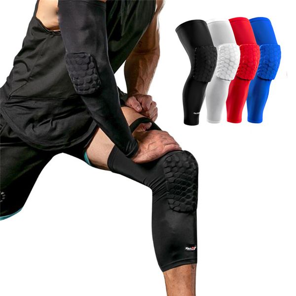 

ultralight breathable elastic knee pads for volleyball football leg long sleeve protector sports safety calf, Black;gray