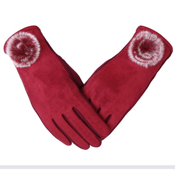 

fashion guantes mujer women gloves screen winter gloves women warm mittens with 5 colors, Blue;gray