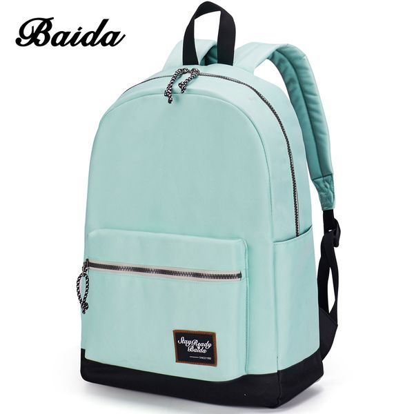 

2016 корейской моды рюкзак schoolbag опрятный стиль школа рюкзаки для девочек подростковая прохладный контраст цвета сумка