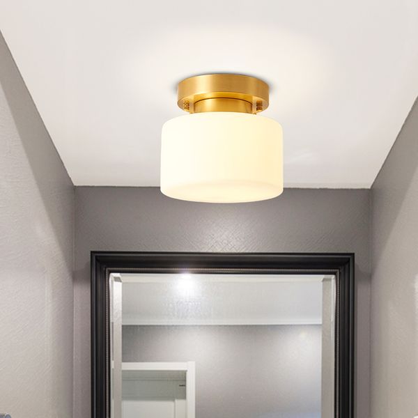 

american all copper corridor aisle lights modern minimalist home entrance lights ceiling lights cloakroom led ceiling light