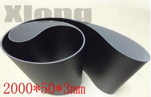 

2000x50x3mm Black Pvc Flat Conveyor Belt Lightweight Industrial Belt Fiat Climbing Belt