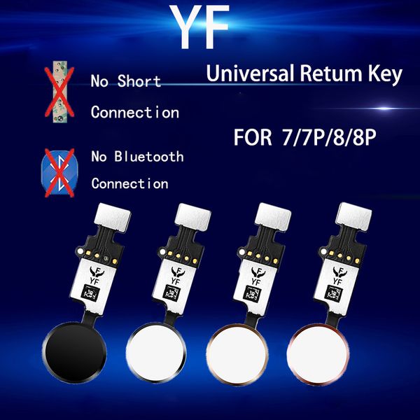 

50pcs yf universal home button flex cable for iphone 7 8 plus menu keypad return on off fuction solution