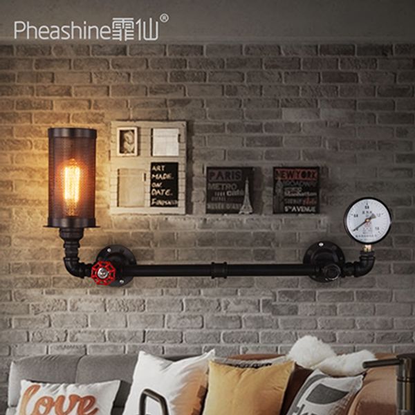 

american retro corridor, stair, balcony, creative lighting, nordic restaurant, bar art, water pipe, wall lamp