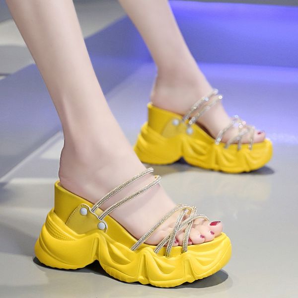 

shoes ladies' slippers slipers women heeled mules platform slides on a wedge black sandals 2020 heels soft