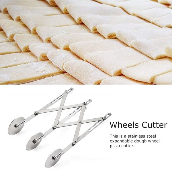 

3/5/7 wheels cutter dough divider side pasta knife flexible roller blade pizza pastry peeler stainless steel bakeware tools