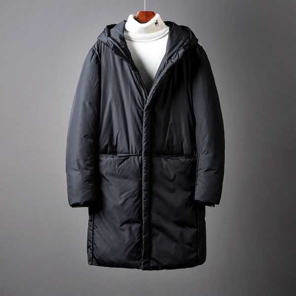 

brief paragraph coat new winter cotton-padded clothes men upset down cotton-padded jacket han edition tide handsome winter winte, Black