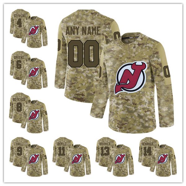 

2019 Camo 9 Taylor Hall 13 Nico Hischier 30 Martin Brodeur any name any number New Jersey Devils Personalized mens stitched hockey Jersey