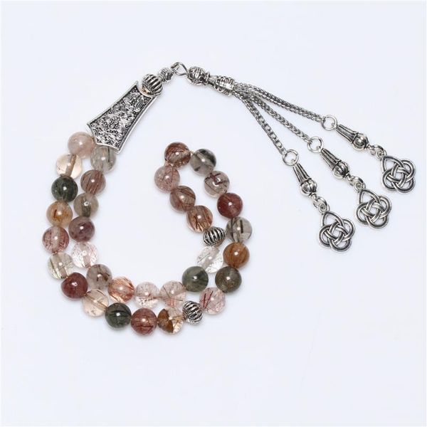 

new design high grade 8mm stone muslim rosary tasbih islamic prayer bea, Black