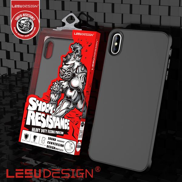 

LEEU DESIGN new luxury matte shockproof tpu anti shock protective mobile phone cover case cases for iphone xr xs max 5.8 6.1 x 6 7 8 s8 plus