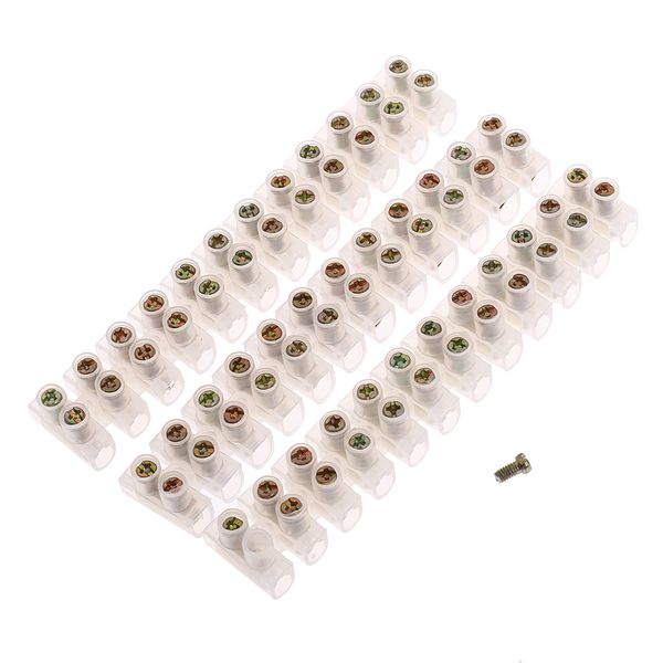 

3pcs 3a dual rows 12 position terminal block covered barrier wire connector