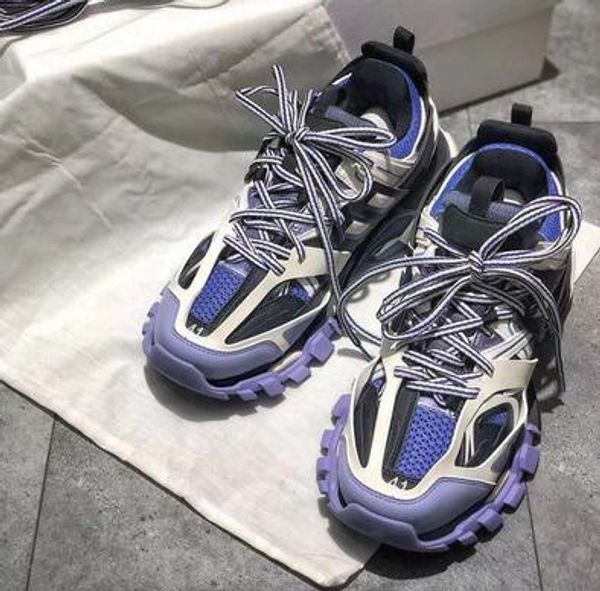 

sale triple s 3.0 tess s paris track mens gomma maille black for womens clunky sneaker casual shoes authentic designer shoe z08