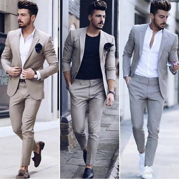 

latest design mens dinner prom party suit groom tuxedos two pieces groomsmen wedding suits custom made (jacket+pants, Black;gray