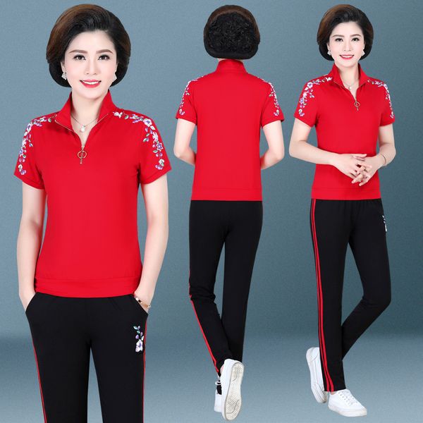 

5xl summer women sport suit flower printed cotton sweatshirt+sweatpant jogger gym outfit running casual set sportswear tracksuit, Black;blue