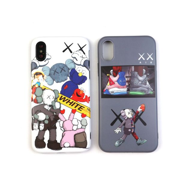 

kaws designer phone case tpu colorful cover for iphone x xr xs and max 6/6s plus 7 8 back cover for apple