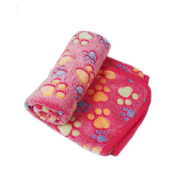 

dog bed mats soft coral fleece paw foot print warm pet blanket sleeping beds cover mat for small medium dogs cats supplies