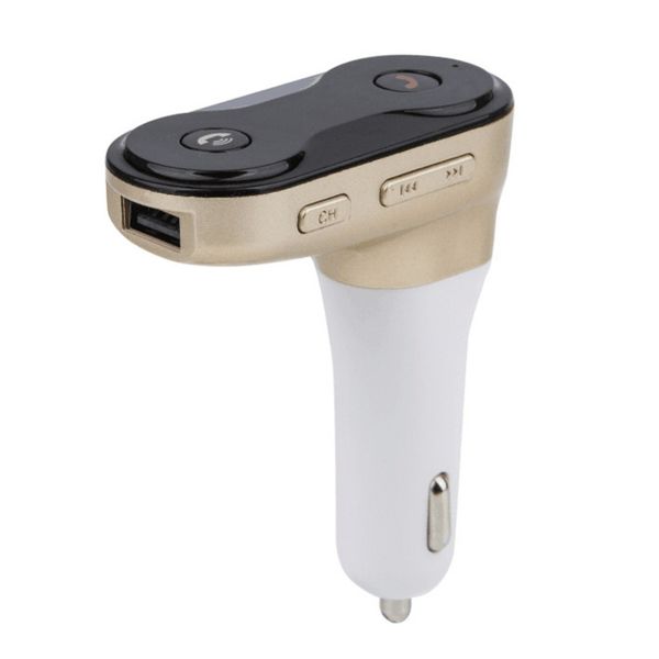 

car kit hands bluetooth fm transmitter modulator 5v/2.1a car charger aux hands music mini mp3 player cigarette lighter