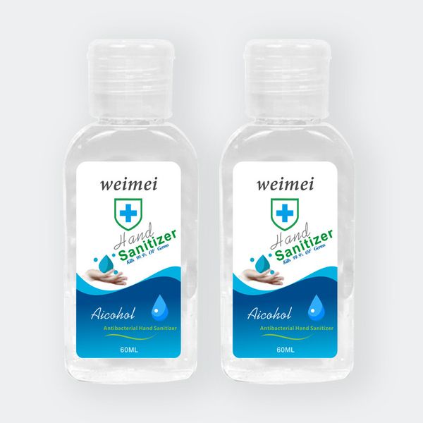 

60ml 75% alcohol gel hand sanitizer disposable household disinfectant instant disinfection hand sanitiser no clean waterless dhl shipping