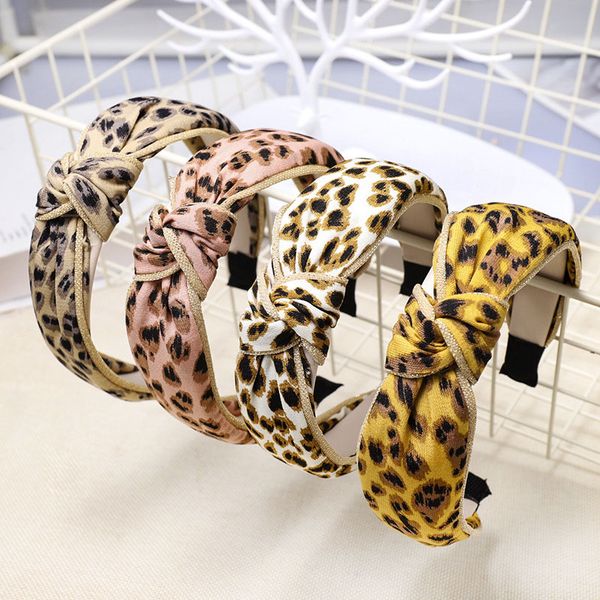 

hair accessories bohemian leopard cotton knotted hairband knot headband jewelry
