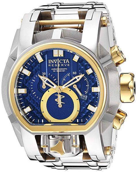 

invicta reserve bolt zeus model:20111 magnum men 52 mm swiss quartz double action bracelet watch waterproof 200m, Slivery;brown