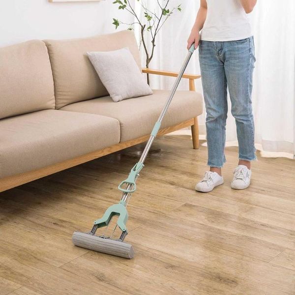 

1pc floor mop sponge mop twist the water microfibre nozzle self-squeezing without hand washing bathroom home cleaning tool