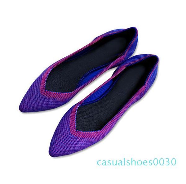 

new female pointy ballet slip-on loafers soft sole 3d wool knitted pregnant moccasins women boat shoes casual espadrilles flats c30, Black