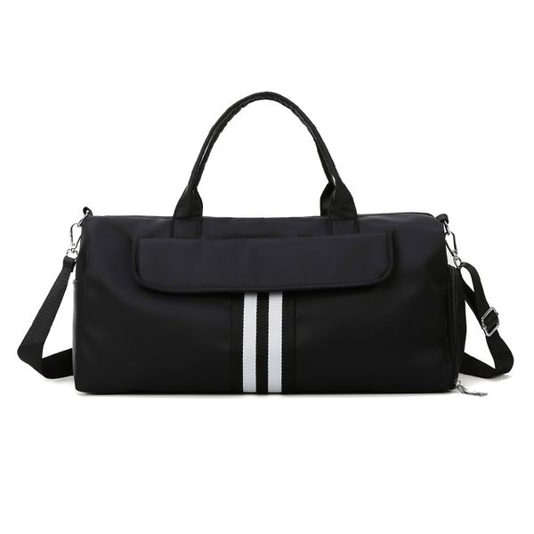 

waterproof sports fitness bag striped fitness bag female men's travel training shoes shoulder