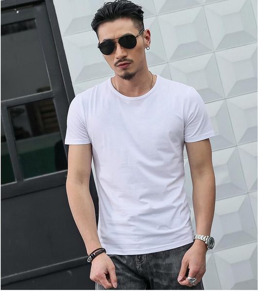 

2020 new fa16002 fashionable men's summer t shirts printing tees shirt o neck short sleeve daily casual t shirt cotton casual blouse, White;black