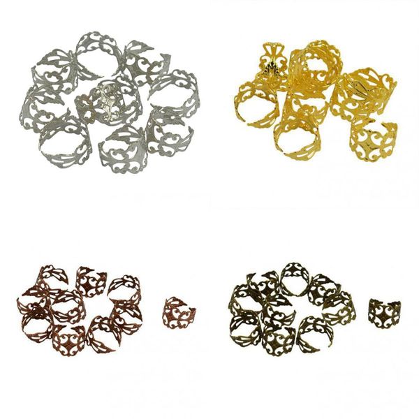 

20pcs adjustable vintage filigree flat pad ring blank bases settings 18mm, Golden;silver
