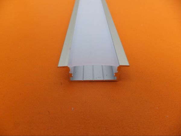 Profilo in alluminio da 2,5 m/PC 100 m/lotto Copertina bianca lattea con tappi terminali, clip Mounitng per strisce a LED Allievo ALIMENTAZIONE
