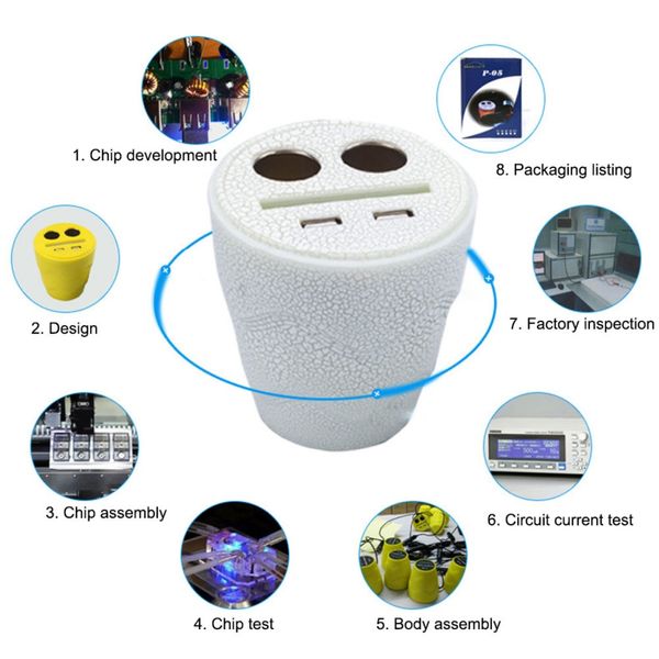

car charger dual usb quick charge mobile phone charger cigarette lighter socket car splitter cigarette lighter adapter