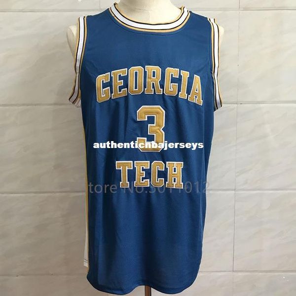 

stephon marbury georgia tech college basketball jersey embroidery stitched custom any number and name xs-6xl vest jerseys, Black;blue