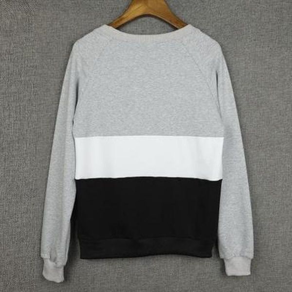 

fashion spring and autumn women fleeve hoodies printed letters women's casual sweatshirt hoody sudaderas promotion, Black