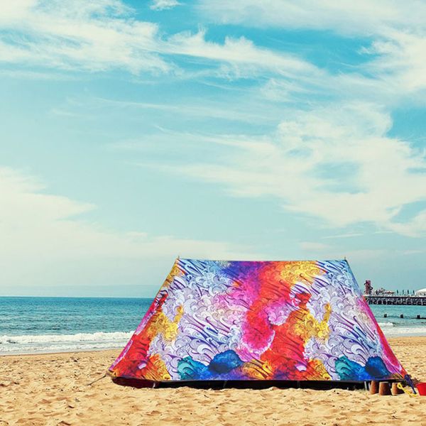 

beach chair shelter portable waterproof windproof folding tent anti uv opaque brown tent outdoor furniture fishing shelter