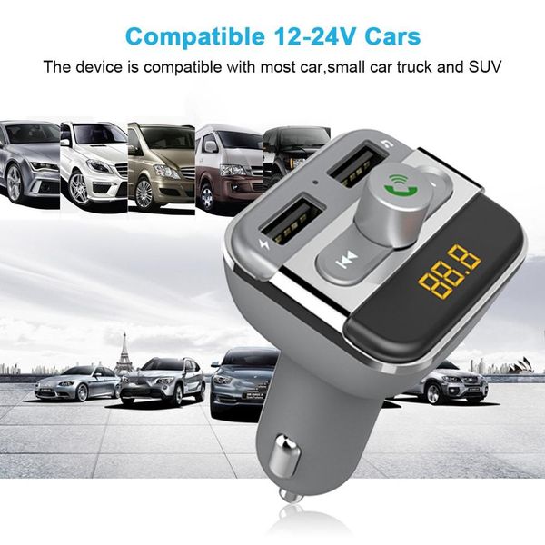 

bt20 car car mp3 bluetooth player hands-fm transmitter dual usb charger tf card to mp3