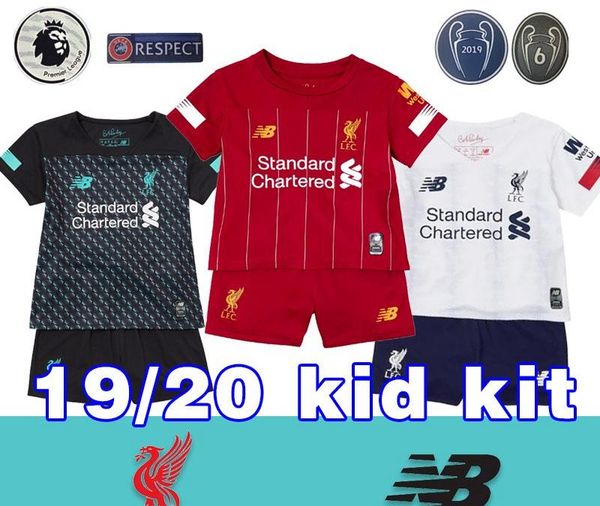

19 20 liverpool 13 kid kit ock uk euro ize 16 28 100  alah virgil a becker mane home away third gk footbal occer jer ey, Black