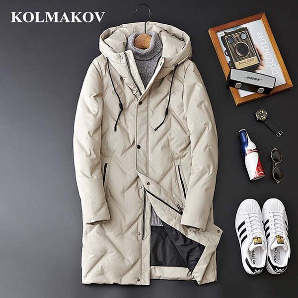 

kolmakov 2019 men's winter coats 85% white duck down jackets men m-3xl casual thicken jackets coats man, Black