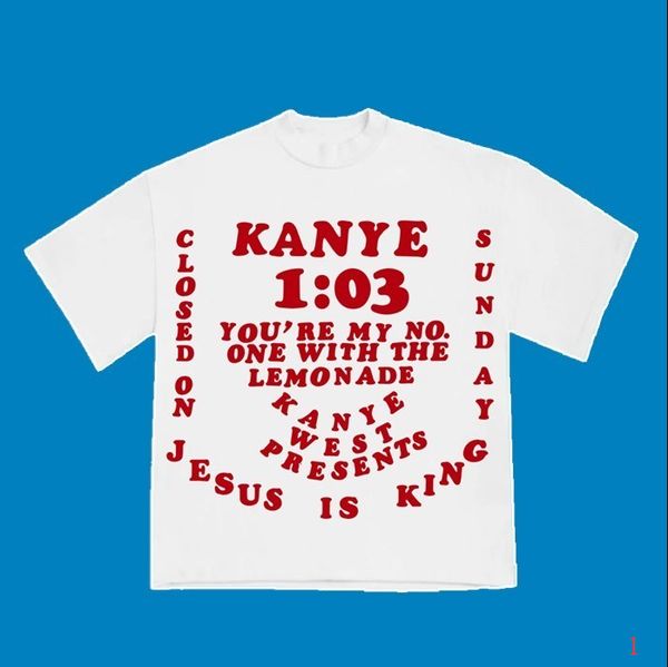 

women designer t-shirt 2020 new hip hop streetwear popular jesus is king cool kanye tee shirts black red color s  l xl gl2004291, White